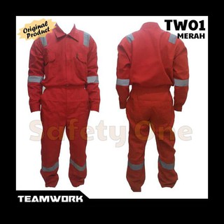 Jual Promo Teamwork Tw Coverall Wearpack Baju Kerja Safety Merah L Shopee Indonesia