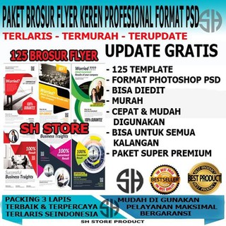 Download Gratis Update Paket Template Desain Brosur Flyer Terkini Siap Edit Design Format Psd Adobe Shopee Indonesia PSD Mockup Templates
