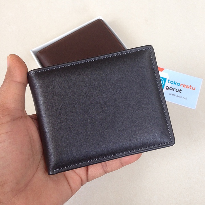 Dompet Kulit Pria Model Pendek 100% Kulit Sapi Asli Garut