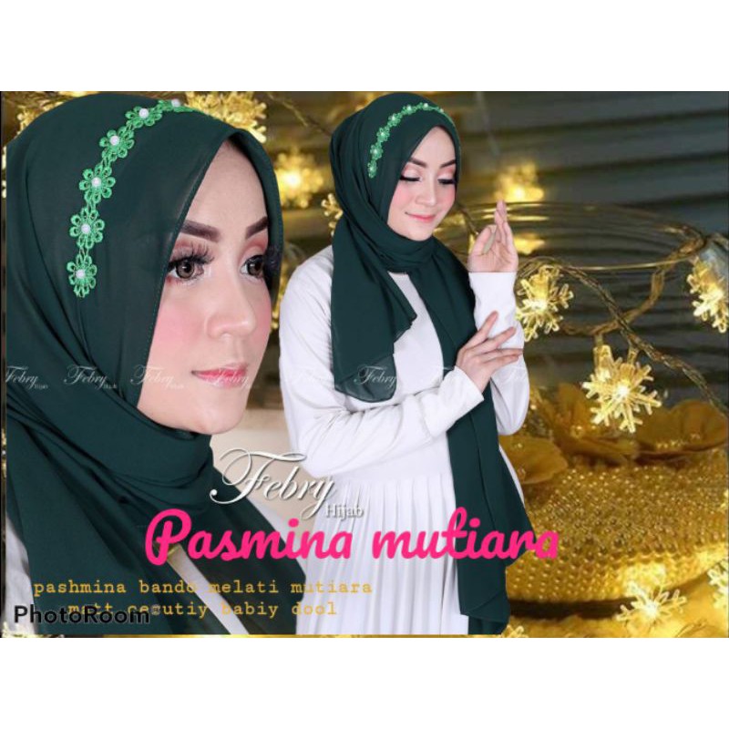 jilbab pasmina tali payet mutiara renda bunga DISPONSORI NAYSILLA