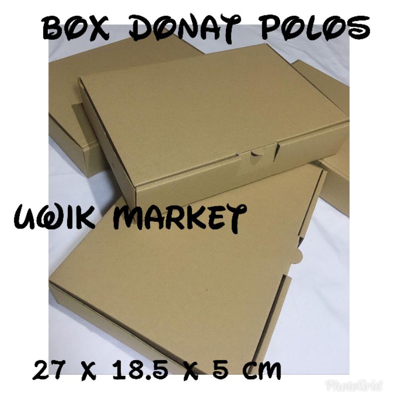 

[10 PCS ] BOX DONAT POLOS ISI 6 DONAT/ BOX BAJU / BOX HAMPERS COKLAT POLOS