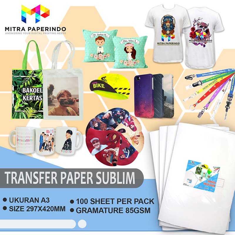 

Transfer paper Sublim A3 isi 100lembar