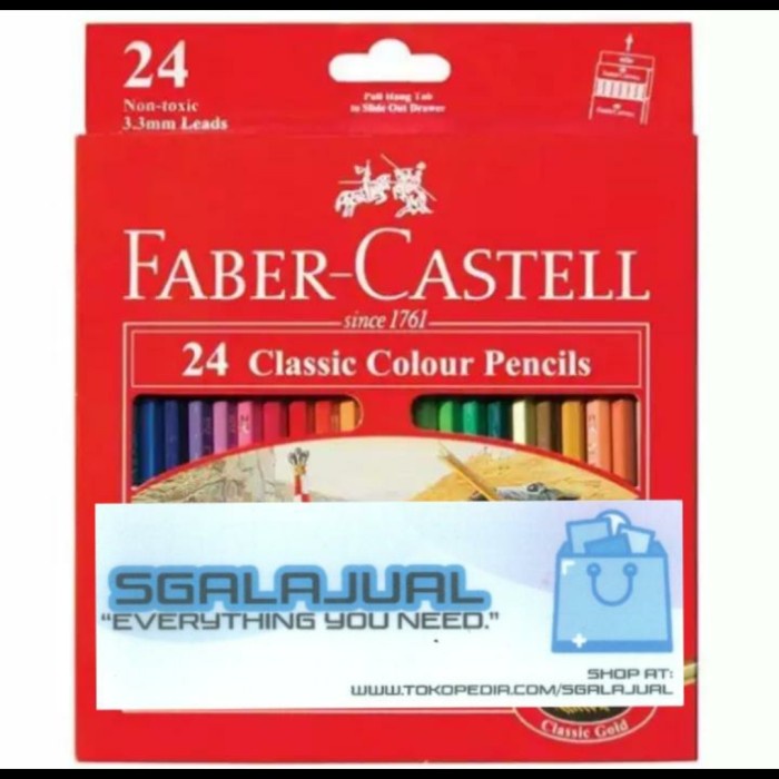 

Hemat Pensil Warna Faber Castell 24 Warna Terbatas