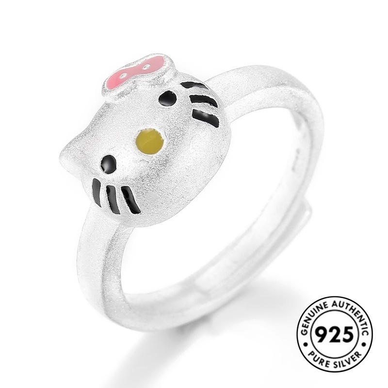 Cincin Desain Kartun Hellokitty Bahan S925 Silver