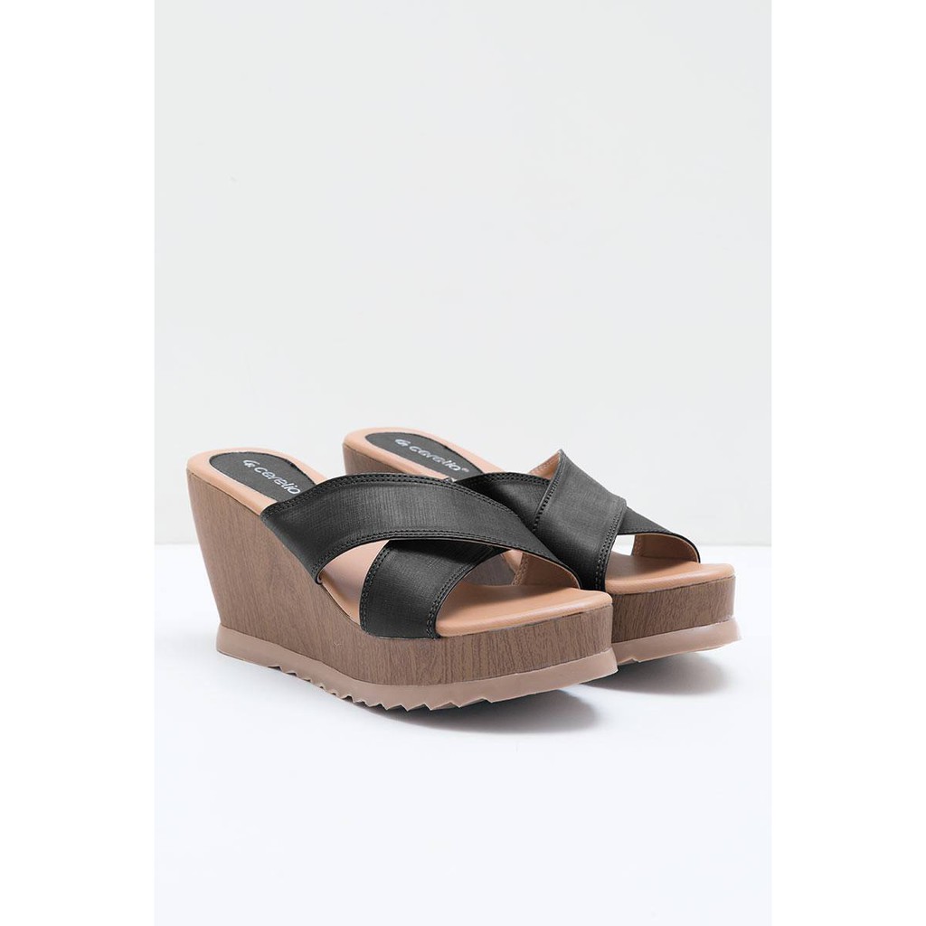 Cerelia Shoes Original - SASHA WEDGES BLACK