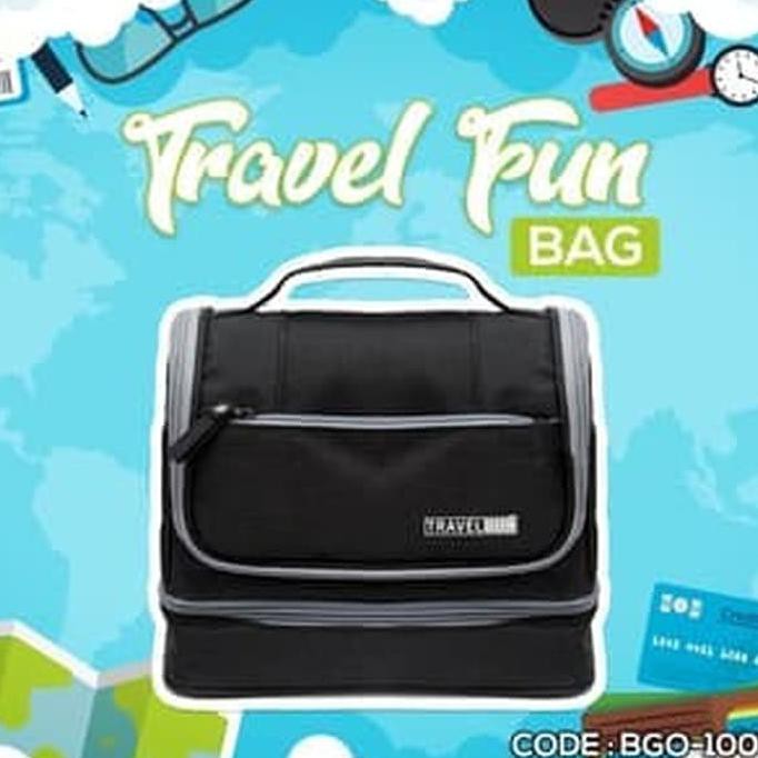 Tas Kosmetik Travel Fun Pakaian Kosmetik Serbaguna Toilettry Travelling Praktis BGO-100