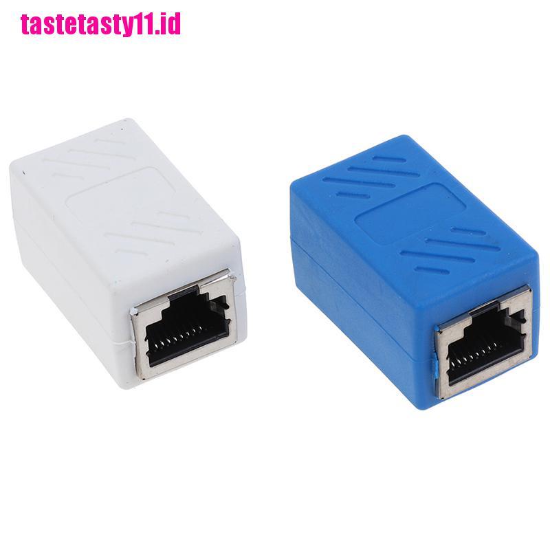 1 Pc Adapter Konektor Ekstensi Jaringan RJ45 Cat7 / 6 / 5E 8P8C