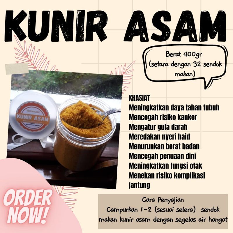 

KUNIR ASAM MURAH 400 GRAM