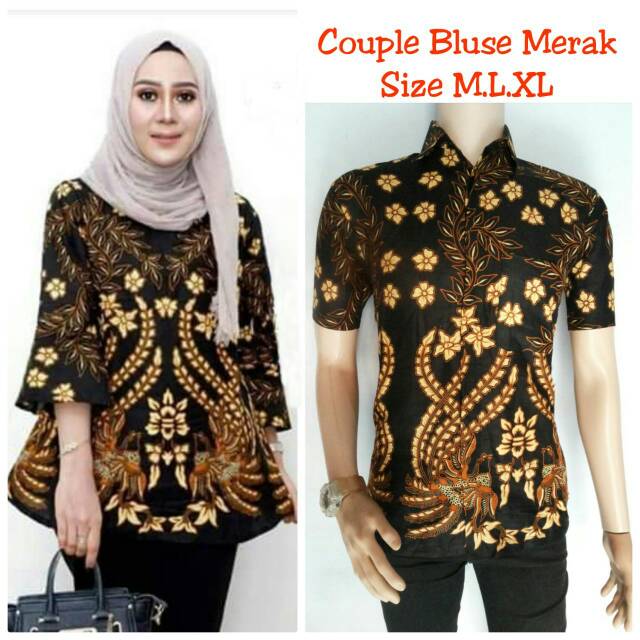 GROSIR COUPLE BATIK BLUS MERAK