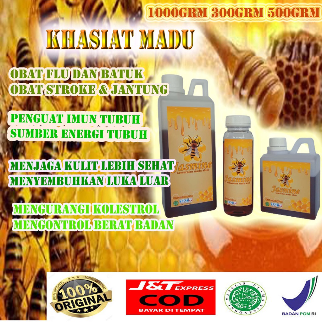 

MADU HUTAN MURNI KESEHATAN MULTIFLORA ZURIAT SARANG HONEY ORIGINAL 1000 grm HERBAL