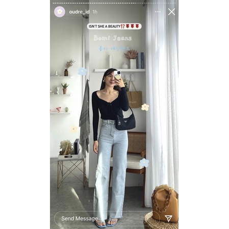 oudre bomi jeans light blue size M
