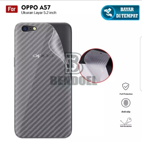 Back Skin Carbon Oppo A57 - Skin Carbon Oppo A57