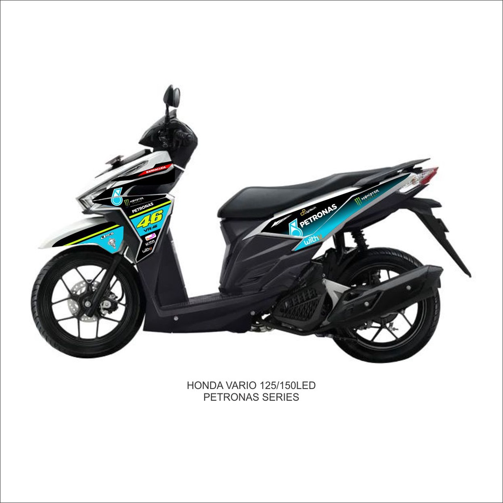 Stiker variasi motor Vario 2015 - 2018 | Striping VARIO 125/150 LED | Variasi Vario PETRONAS series