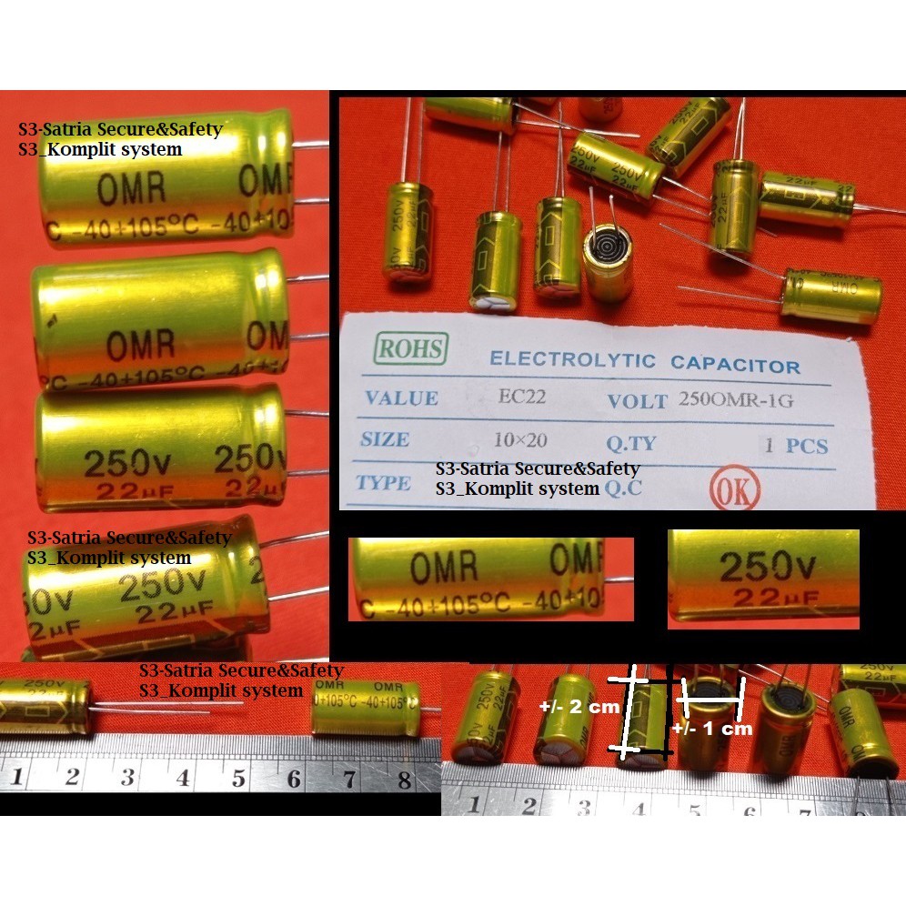 Elko 22uf 250V elco 22 uf  250 vol v 250vol Electrolytic Capacitor 22uf/250V 22uf250V