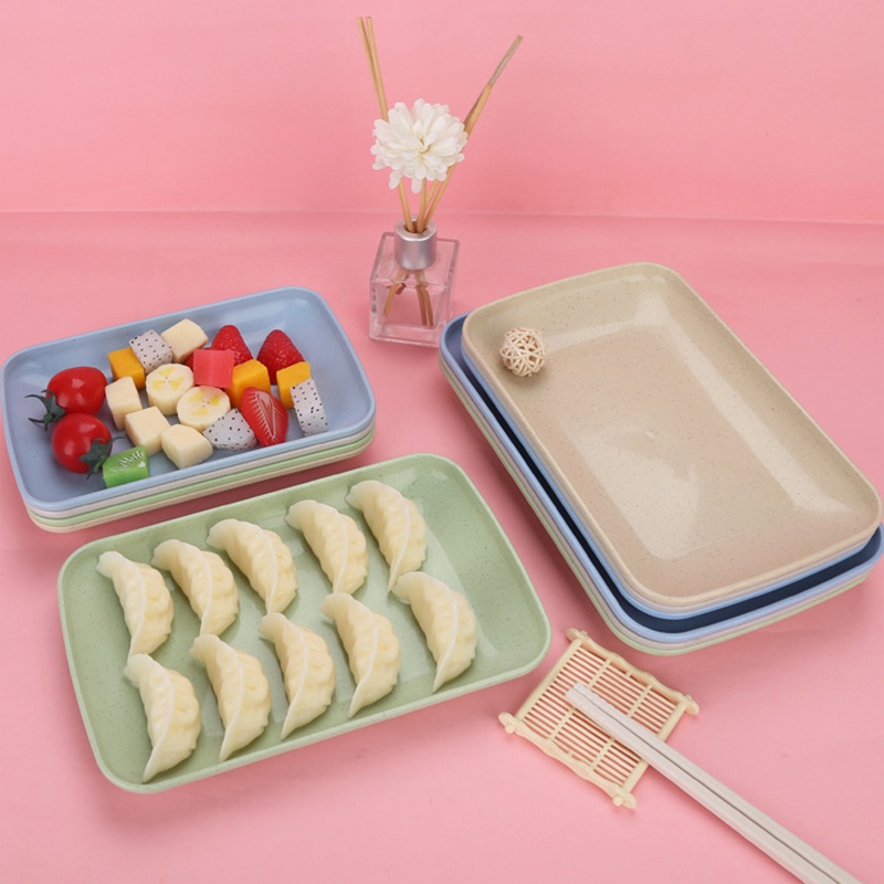 Piring Kecil Simple Longitudinal Piring Eat Snack Bread Cookie Bpa Free Plastic coolcolor