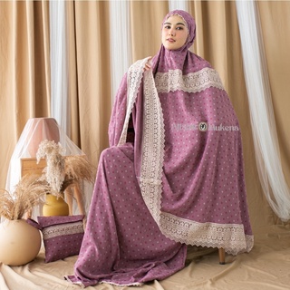 mukena dewasa airflow crinkle dot elegan mewah daily apm renda uragiri premium cantik