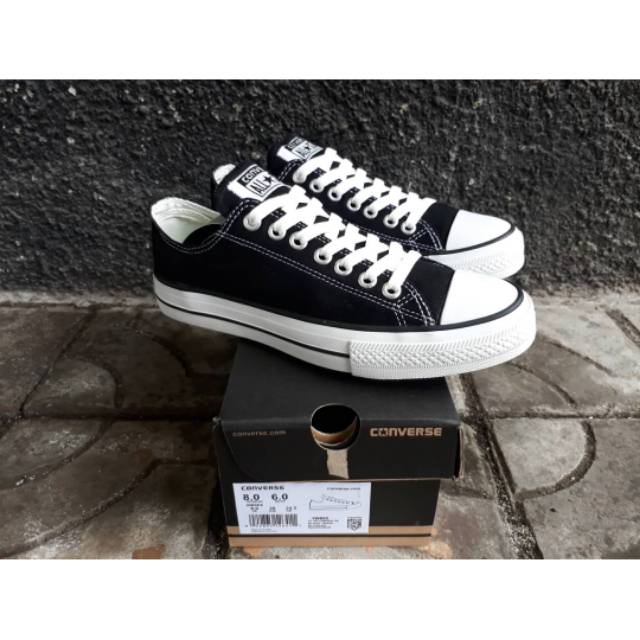 CONVERSE LOW CLASSIC BLACK WHITE PREMIUM BNIB MADE IN CHINA SIZE 40/41/42/43/44