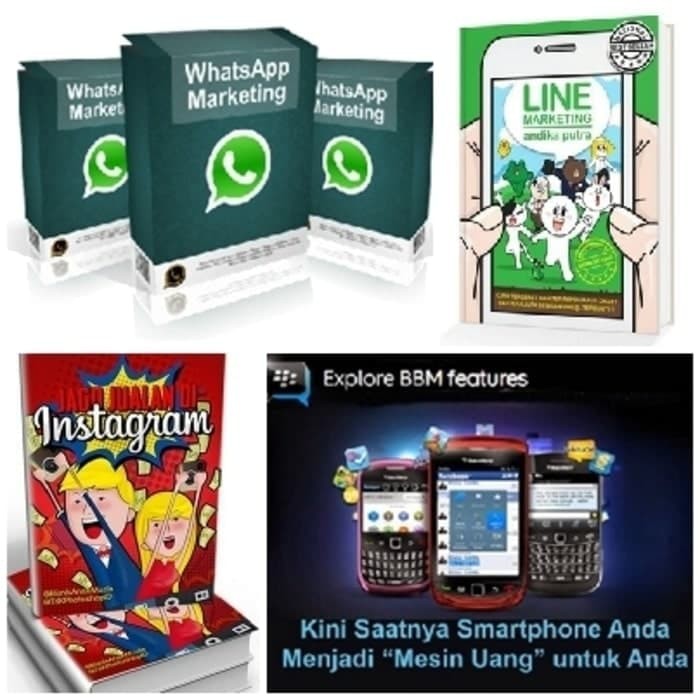 Buku Paket Marketing Whatsapp- Instagram- BBM- Line- Twitter- dll