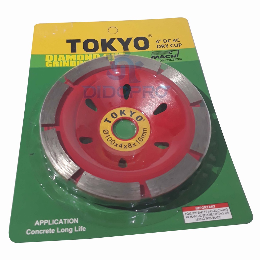 TOKYO 4 inch Diamond Cup Wheel Dry Grinding Cup Wheel Tokyo