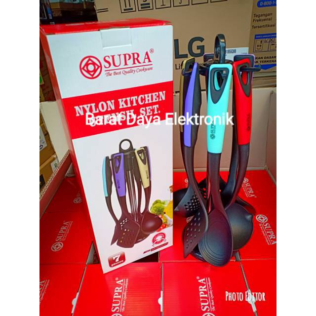 Supra Nylon Utensil Kitchen Tools Set Spatula - Multicolor