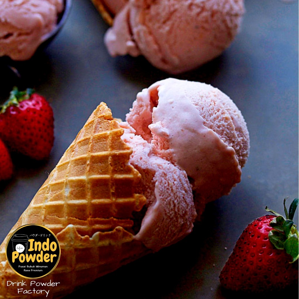 Bubuk ICE CREAM rasa STRAWBERRY 1Kg - Bubuk es Krim rasa Strawberry 1Kg