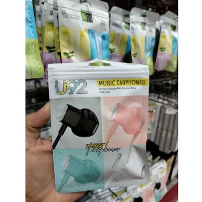 Headset Kabel Macaron U92 Warna Warni Bisa Buat Telepon dan Musik