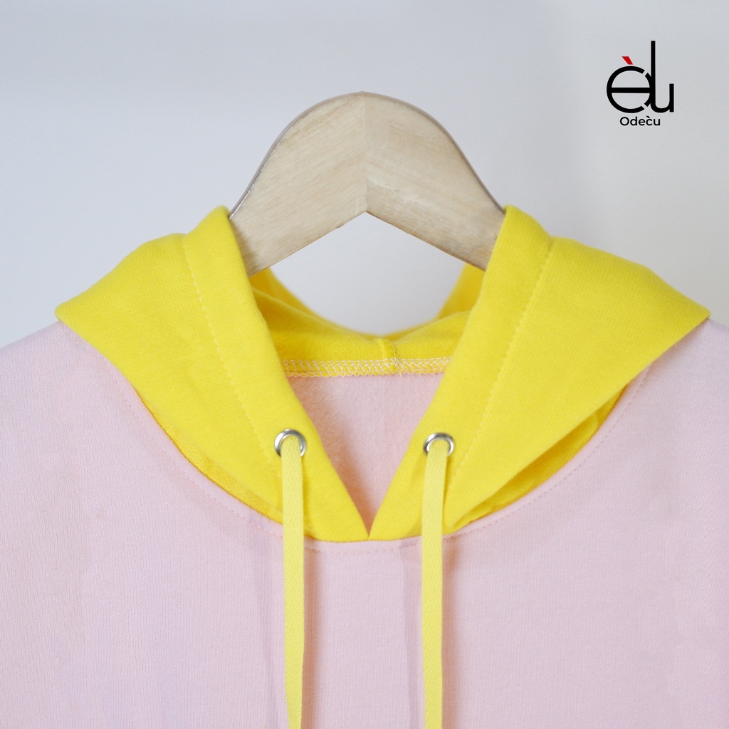 ODECU HOODIE MIX PINK SWEATER OVERSIZE WANITA PRIA