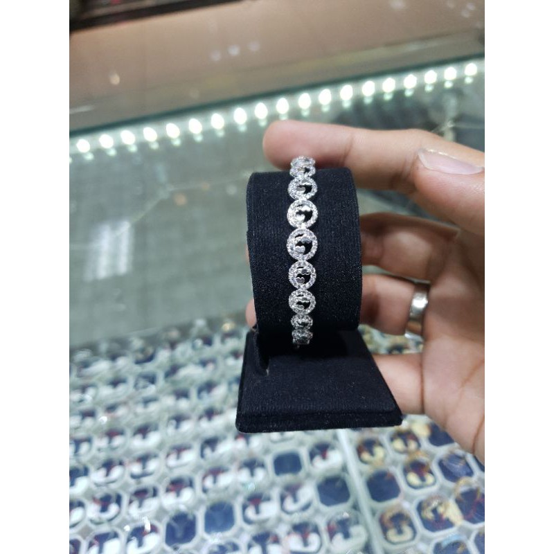 gelang bangle emas putih matamata love