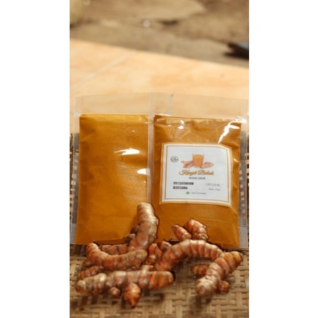 kunyit bubuk murni tanpa campuran bahan lain/herbal untuk diet, murni 100% kunyit cocok untuk masker