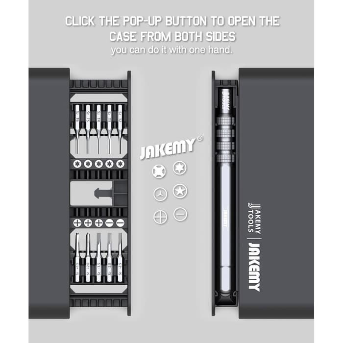 Jakemy JM-8170 Obeng Set Mata Obeng Torx PH3 Phillips Triwing Pentalobe Original Terbaru