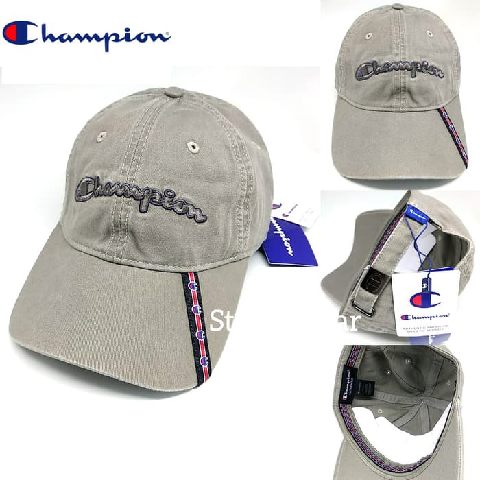 Topi gaya / kerja / trendy rossi Baseball Champion Original - Abu-abu Muda