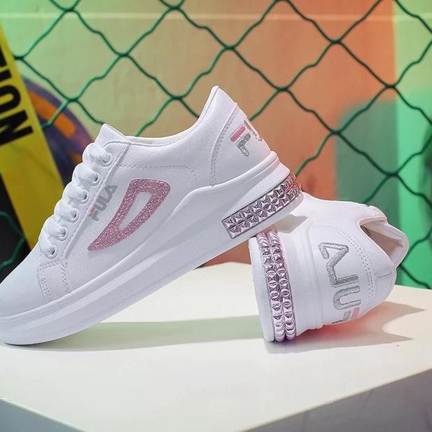 Sepatu Kets Cewek model korea spatu cewek kekinian bahan sintesis berkualitas  SEPATU KETS DM19 sepa