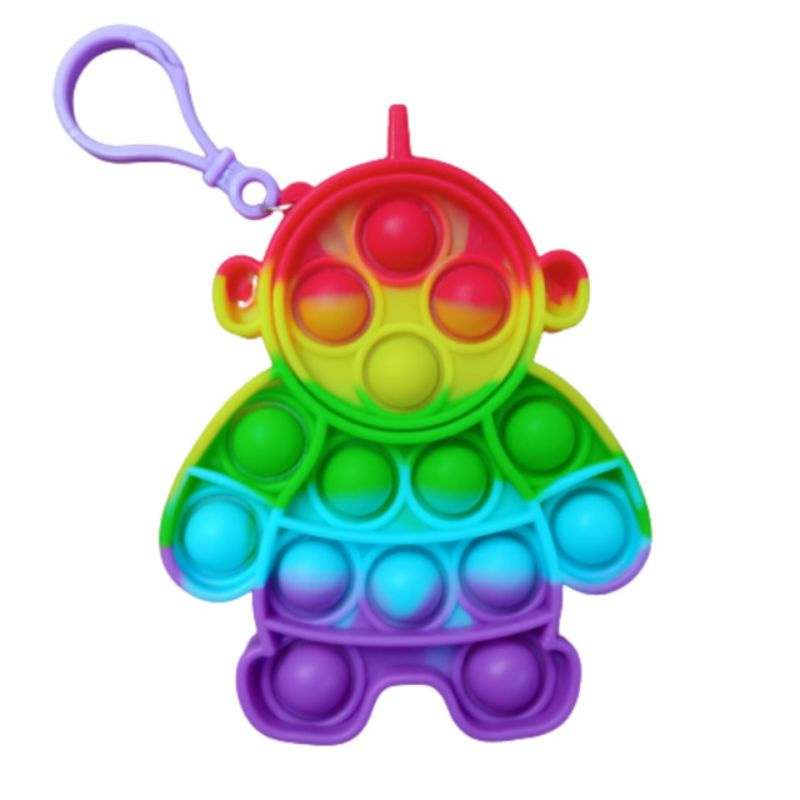 [Ready][COD] mainan edukasi anak Indonesia murah pop it unicorn among us rainbow-Ganci pop it 6