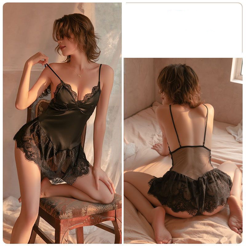 [ LINGERIE MASTER ] - (L-4) Sexy Lingerie Dress Baju Tidur Sexy Wanita Seksi Wear-L-4 Black