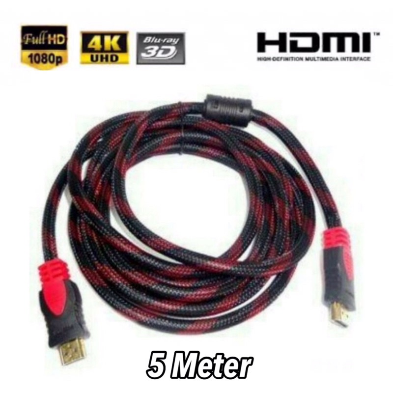 Kabel HDMI To HDMI Bahan Bagus Serat Jaring