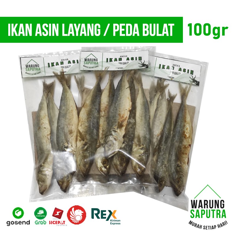 

Ikan Asin Layang / Peda Bulat / Buleud Isi 5 cap WarungSaputra Bandung 100g