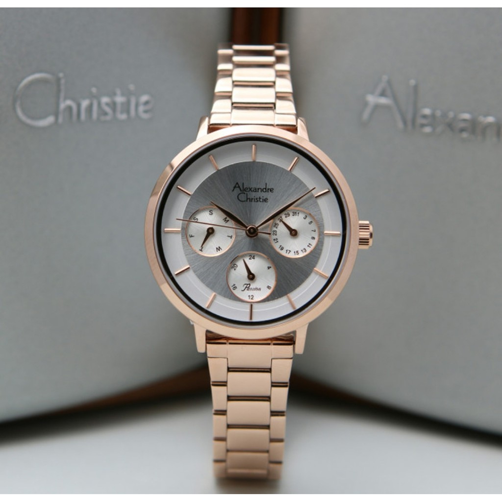 Alexandre Christie AC2871 Original Jam Tangan Wanita Rose Gold