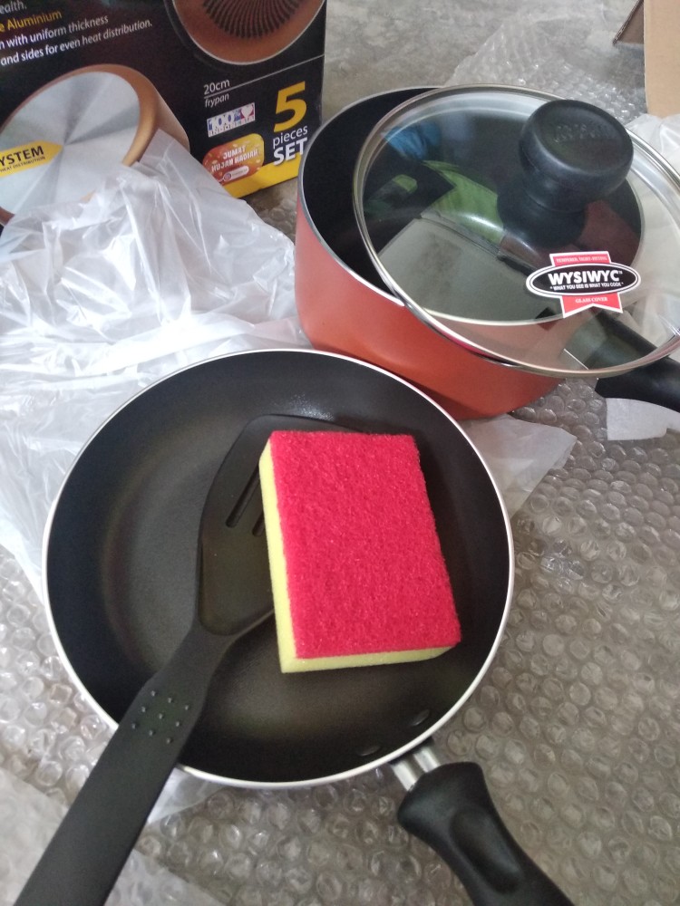 Rantangshop  Maxim Venice Set Isi 5 Ori  Panci Susu Frypan Spatula Teflon