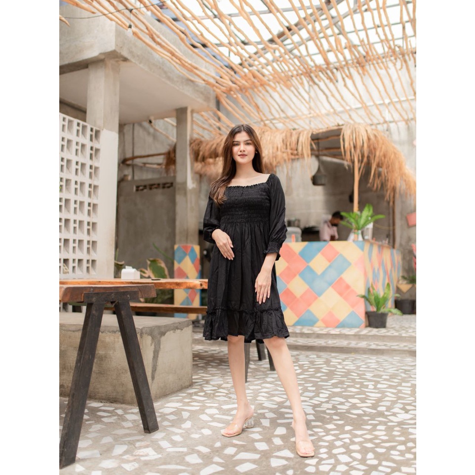 Zahra|Dress Silvana                  Dress Korea Premium Murah Jumbo Adem Pakaian wanita busui frien