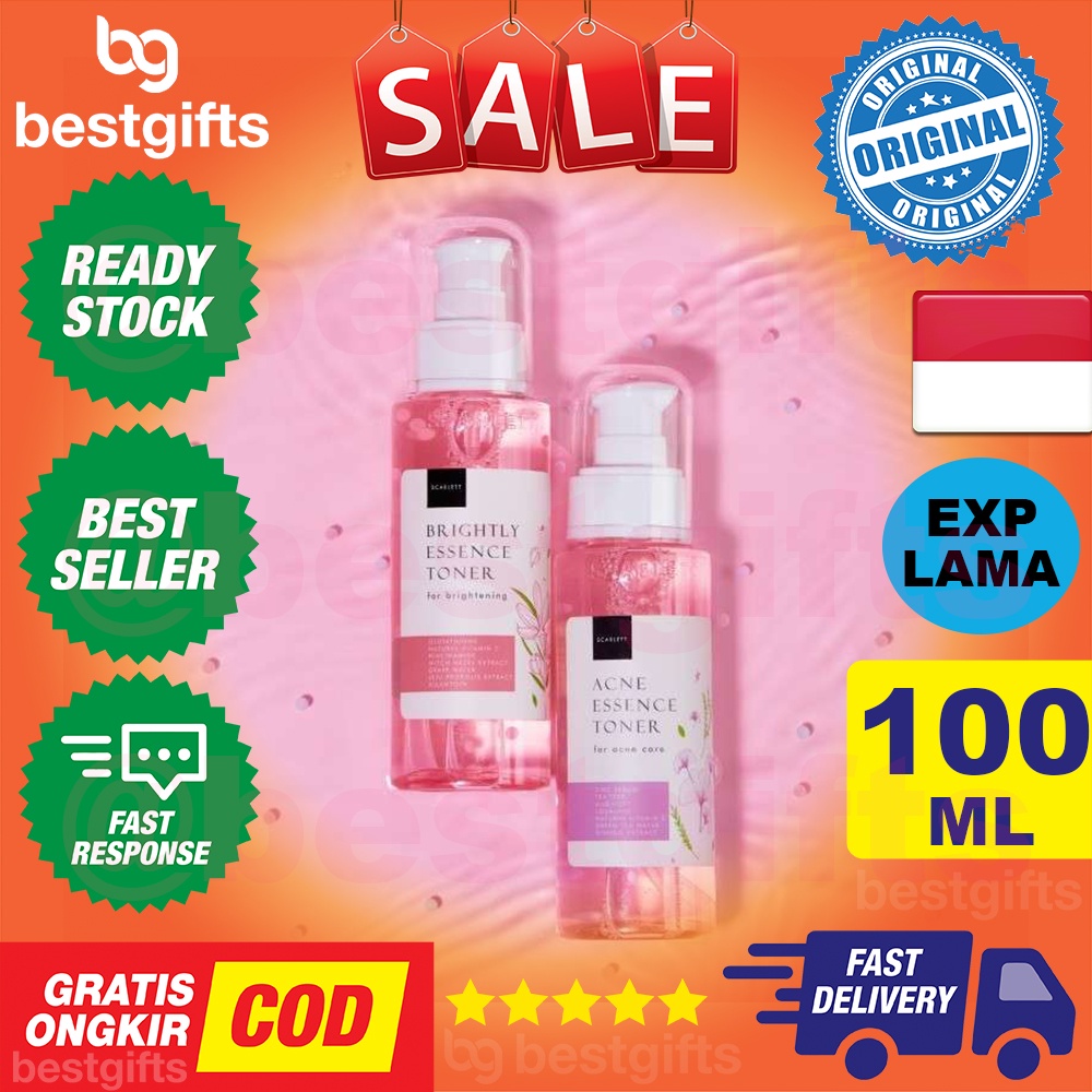 SCARLETT WHITENING BRIGHTLY ESSENSE TONER MUKA TONER WAJAH - 100 ML