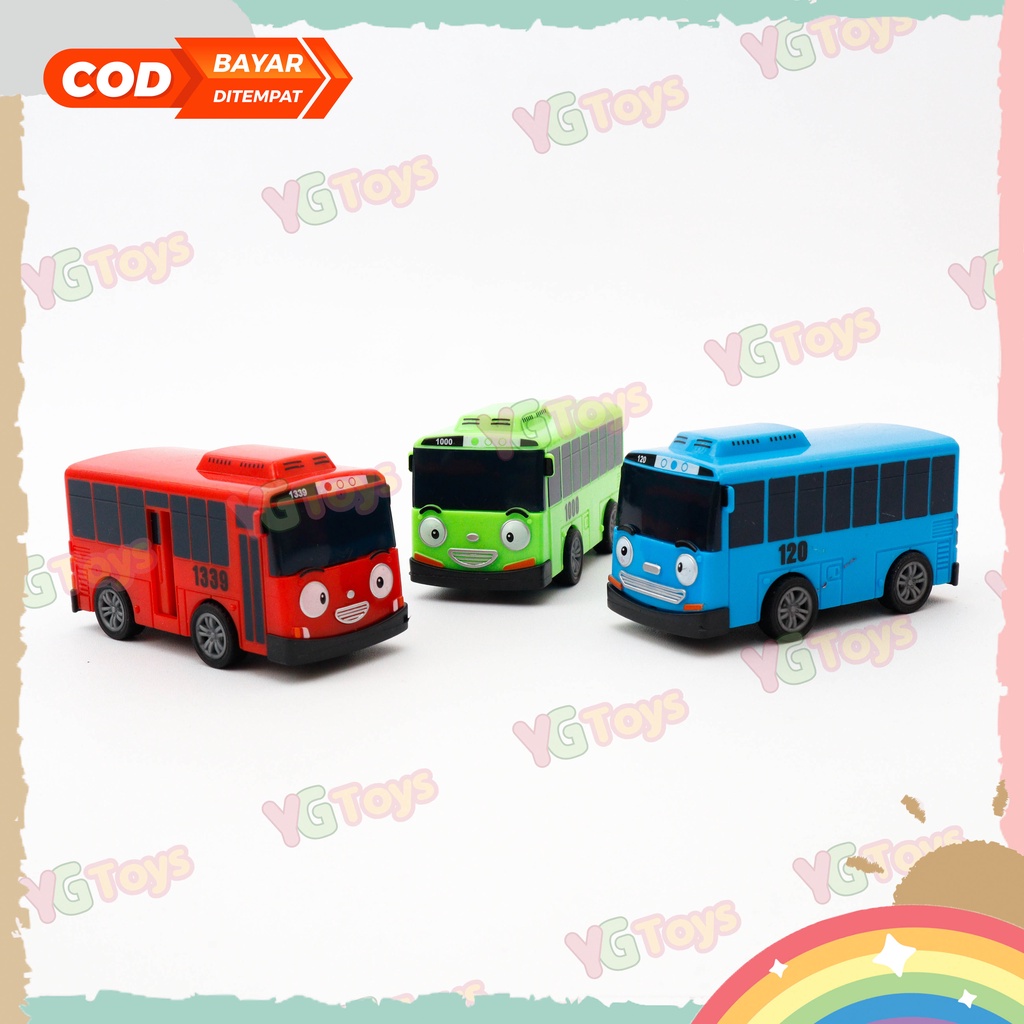 YGtoys Mobil Taayo The Little Bus Geser Pintu Sliding Door Bis Toya Mainan Anak Dorong