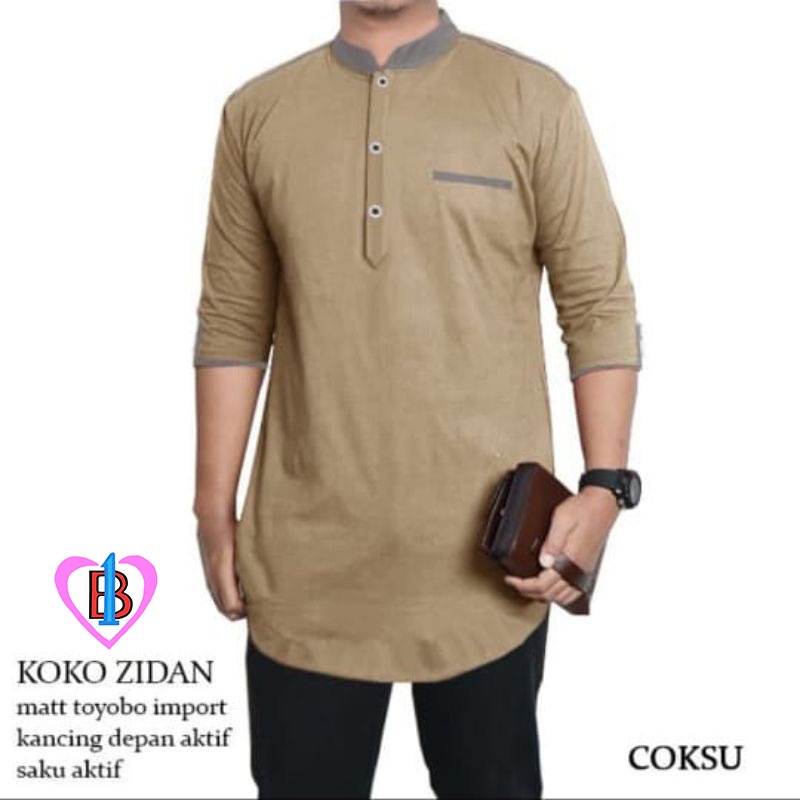 KOKO ZIDAN Pakaian Pria koko terbaru Matt Toyobo B1-Love 60476-61212-63228-65280-67147-70164(M,L,XL,XXL)