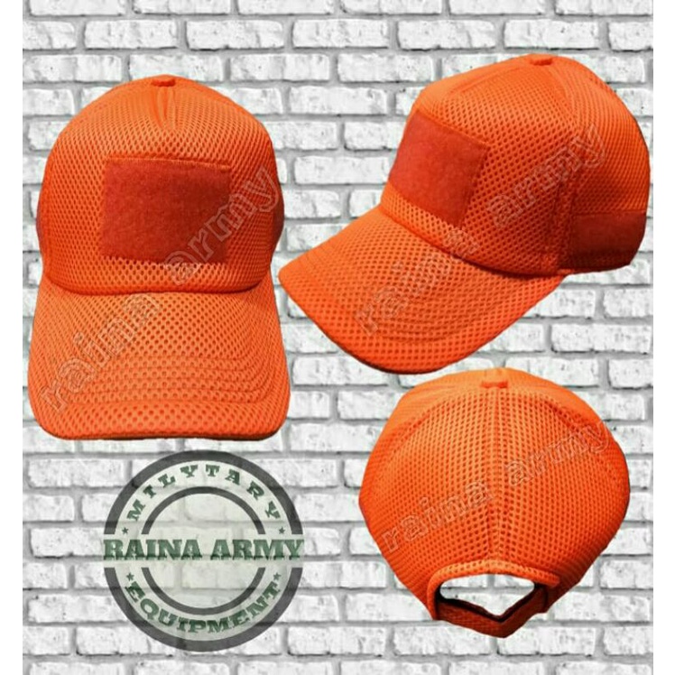 topi army topi tactical bdu jaring doubel mesh orange
