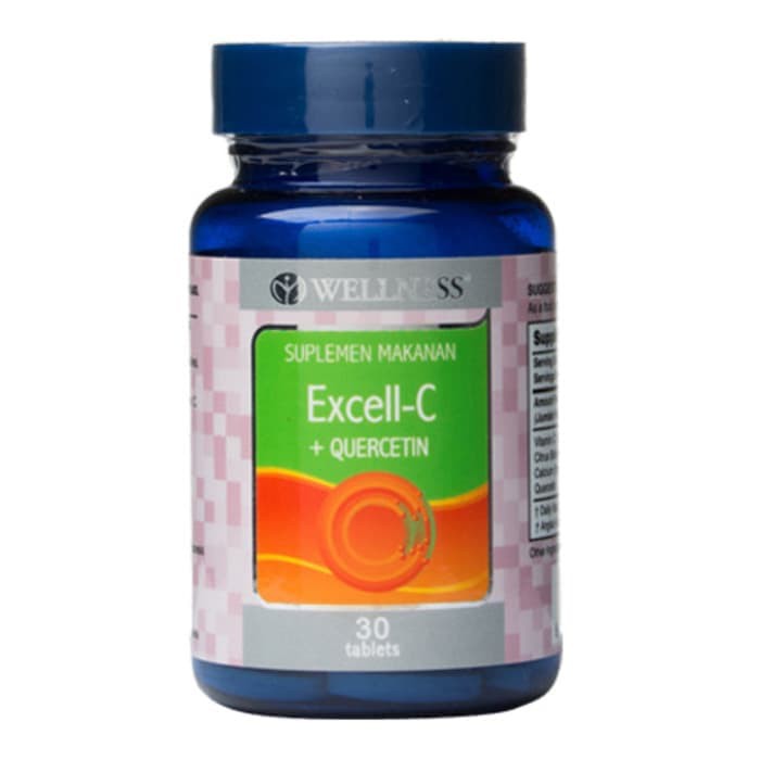 WELLNESS EXCELL C QUERCETIN - 30 TABLETS IMUNITAS DAYA TAHAN TUBUH SARIAWAN TURUNKAN KOLESTEROL