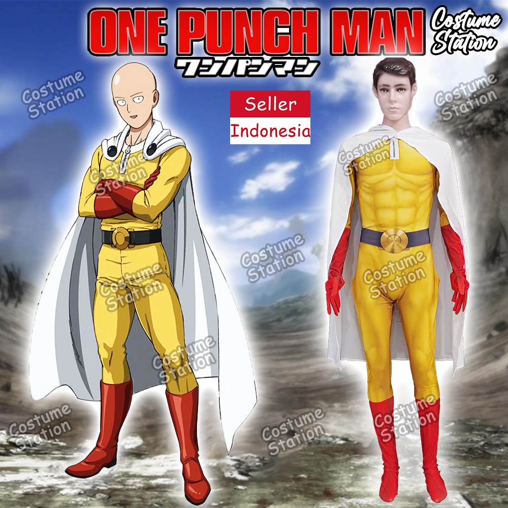 Kostum One Punch Man / Costume Anime Superhero dewasa pria