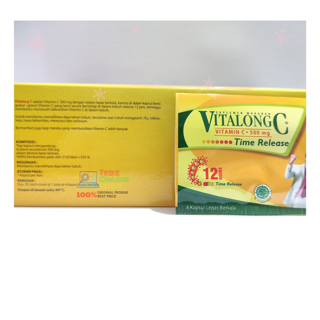 Vitalong C 500mg 1 Strip Isi 4 Kapsul