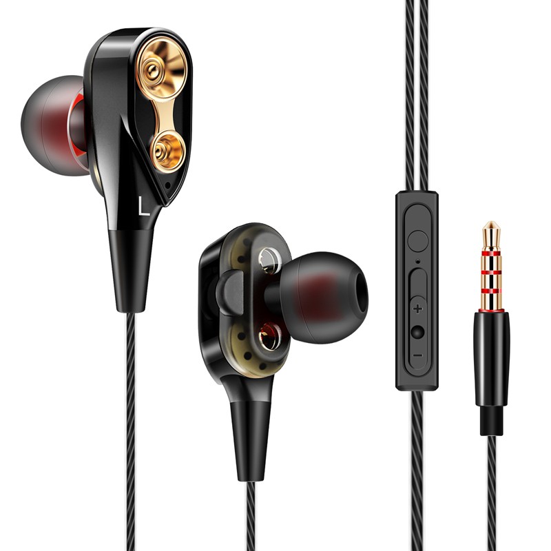 Gaming Earphone dual Bass HiFi with mic - QKZ CK8