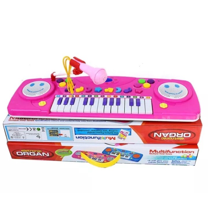 Piano Keyboard Electric Organ Karaoke Piano Mic Baterai Mainan Anak Musik MURAH