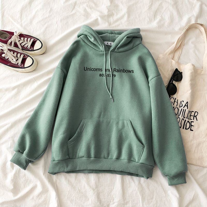 Hoodie Kpop Wanita Pria Korean Bahan Tebal All Size Besar