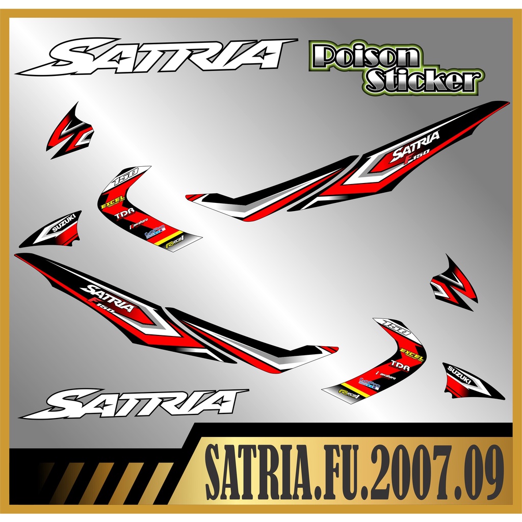 STRIPING STICKER SATRIA FU 2007 STIKER  SATRIA FU 2007 STICKER LIS LIST SUZUKI SATRIA FU 2007 CODE 0